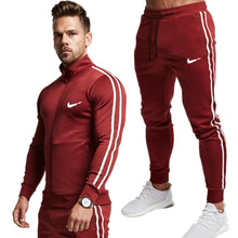 Load image into Gallery viewer, Men Brand New Sets Fashion Autumn Spring Sporting Suit Sweatshirt +Sweatpants Mens Clothing 2 Pieces Sets Slim Tracksuit
