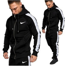 Load image into Gallery viewer, 2 pieces Autumn Running tracksuit men Sweatshirt Sports Set Gym Clothes Men Sport Suit Training Suit Sport Wear